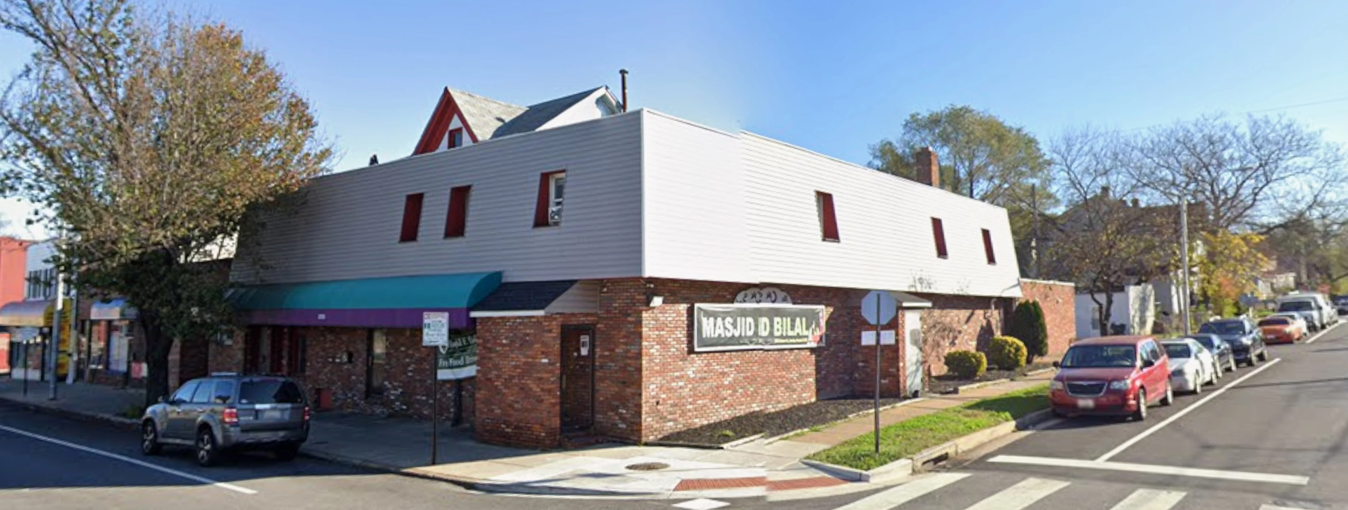 Exterior view of E Bilal Mosque Baltimore building